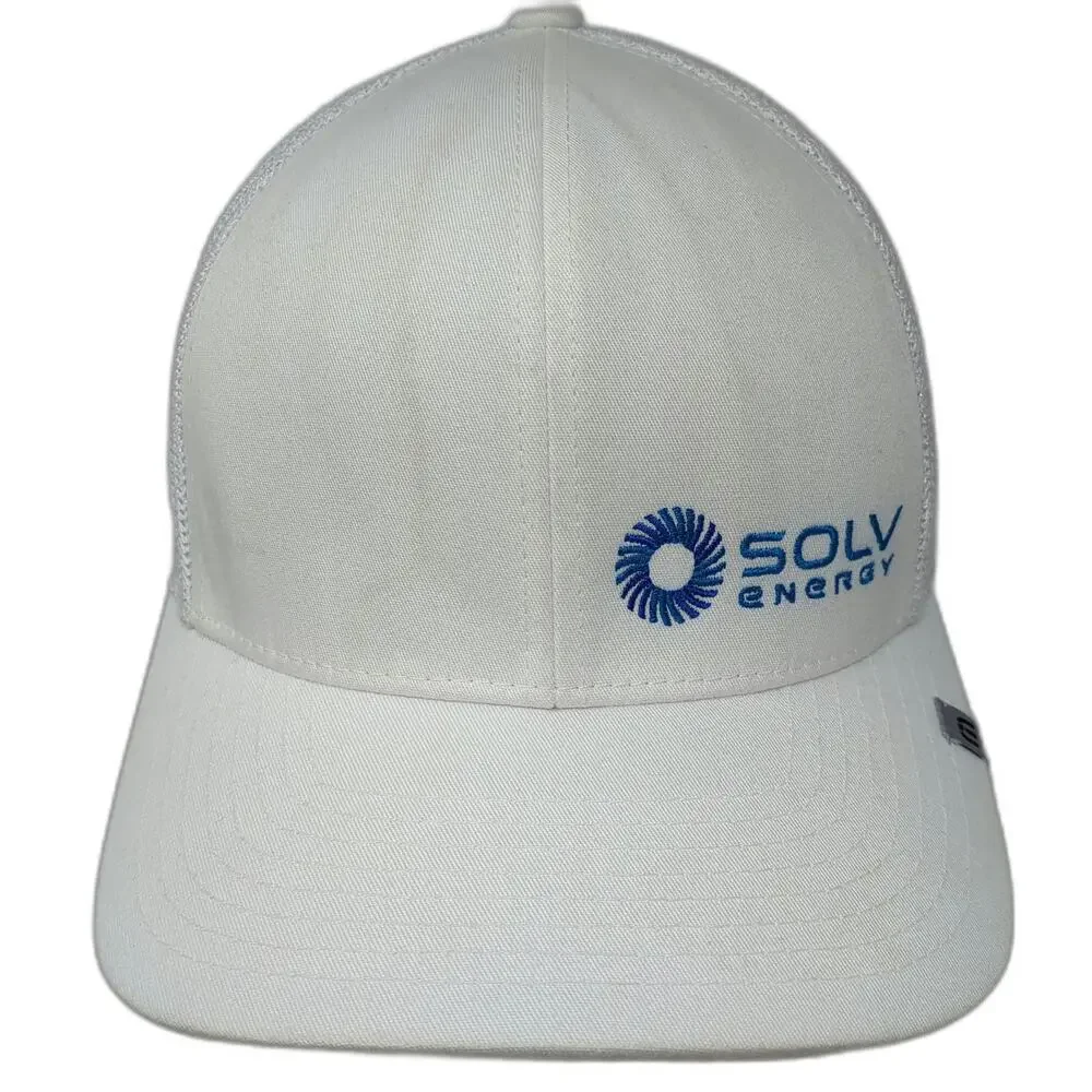 TravisMathew Flexfit Trucker Hat White One Size Mesh Back Snapback SOLV Energy